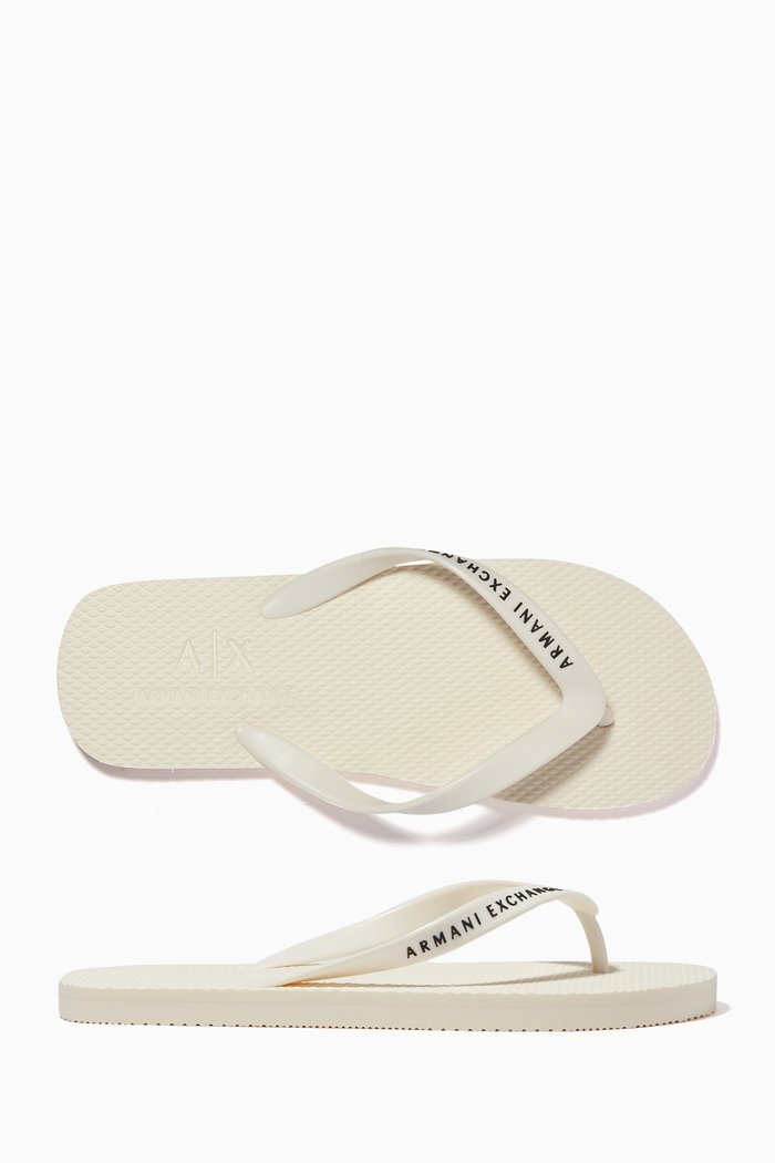 

AE Logo Flip Flops in Rubber, Neutral