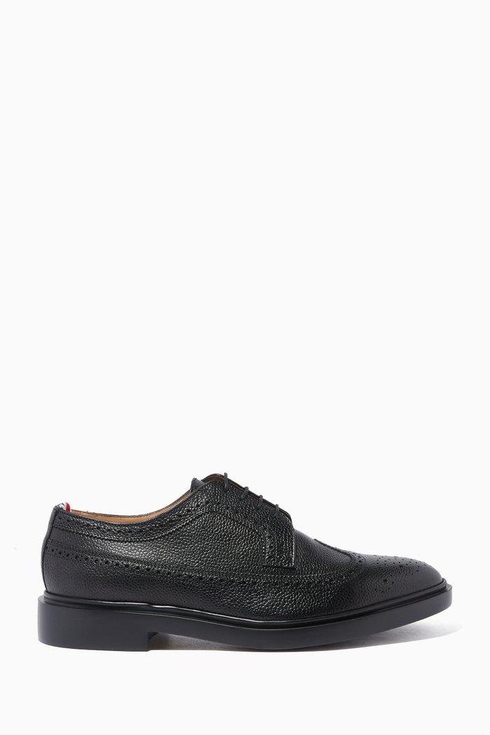 

Black Textured Leather Shoes