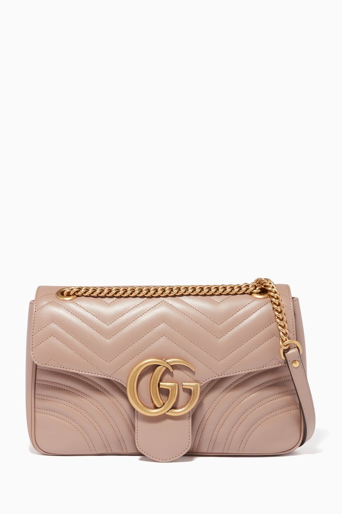 

Light-Pink Medium GG Marmont 2.0 Quilted Shoulder Bag, Neutral