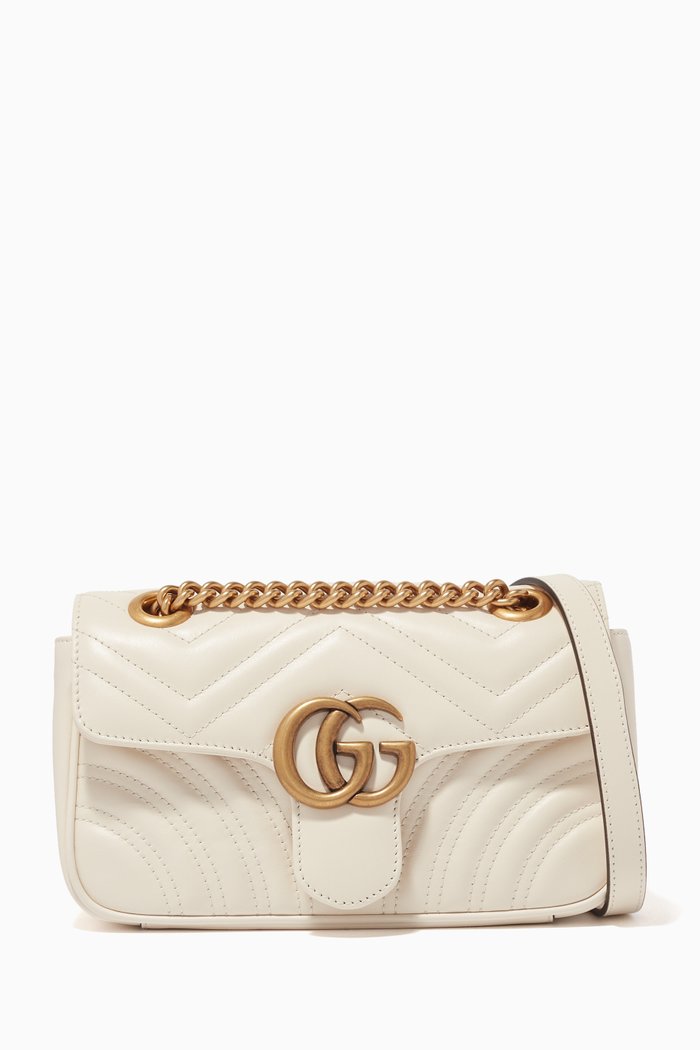 

Mini GG Marmont 2.0 Shoulder Bag, White
