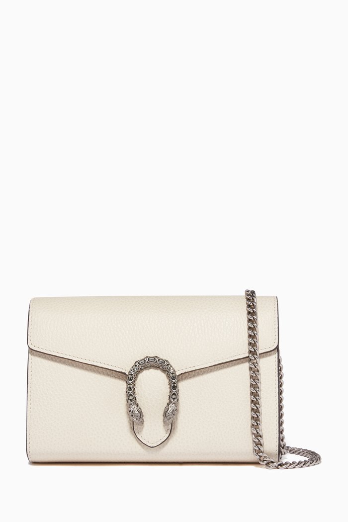 

Mini Leather Dionysus Chain Shoulder Bag, White