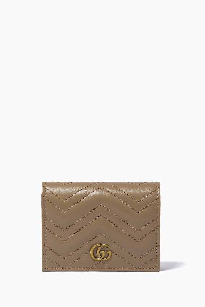 

GG Marmont Matelassé Wallet, Neutral