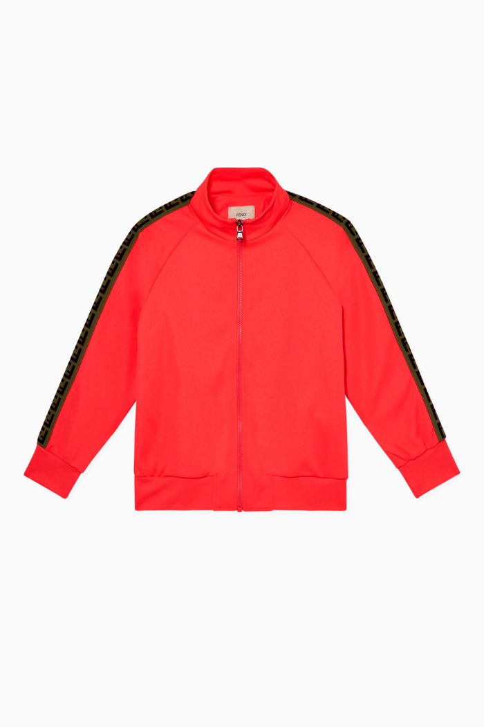 

FF Logo Tape Zipped Track Jacket, Pink