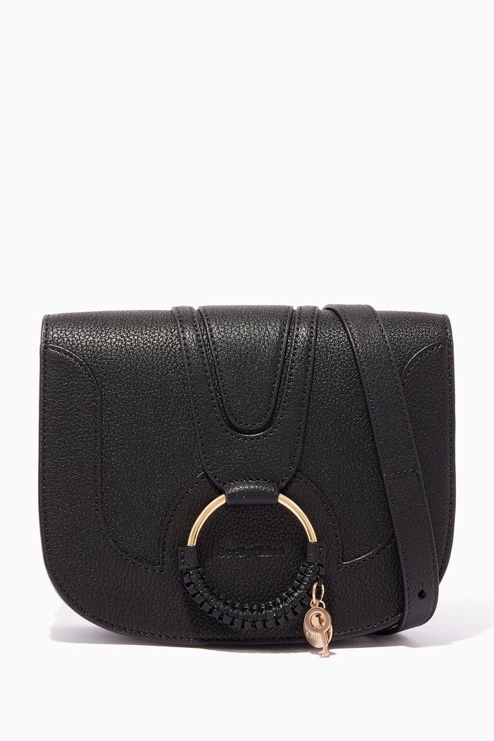 Hana Medium Shoulder Bag, Black