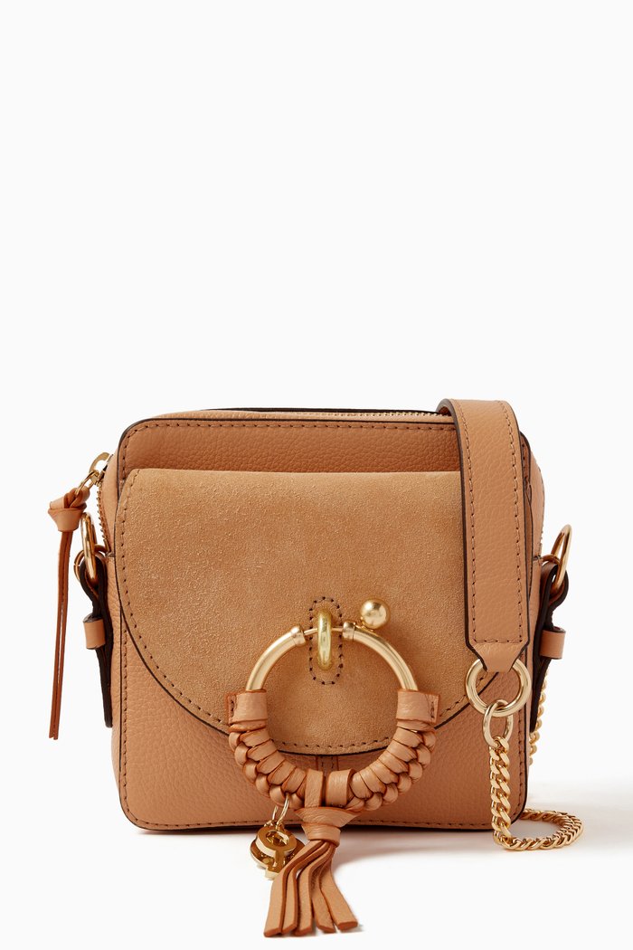 

Joan Camera Bag in Grained & Suede Cowhide, Neutral