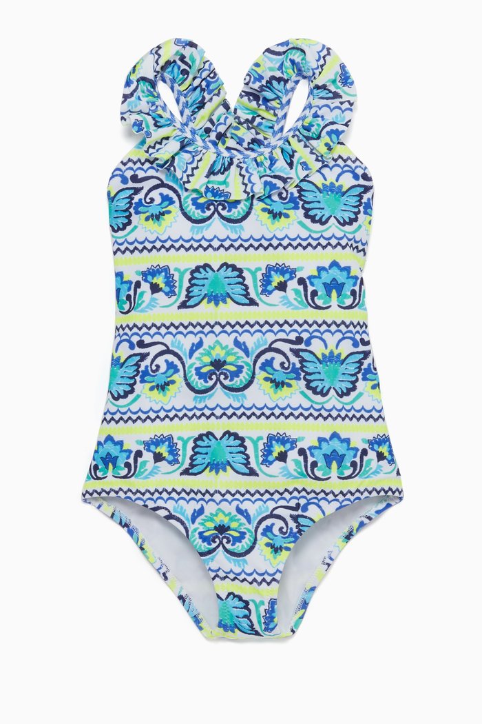 

Blue Frill Scoop Swimsuit