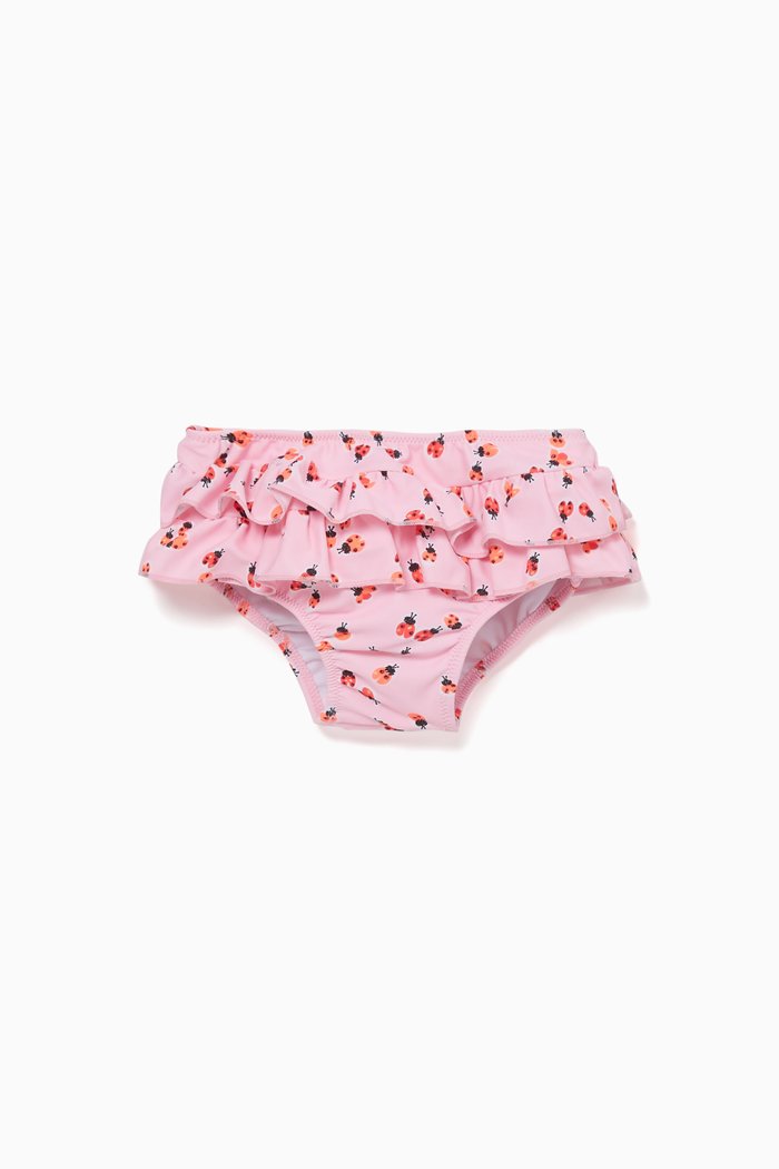 

Pink Ladybirds Frill Nappy Pant