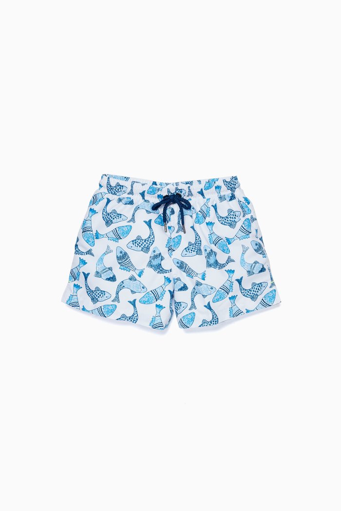 

White Batik Fish Swim Shorts