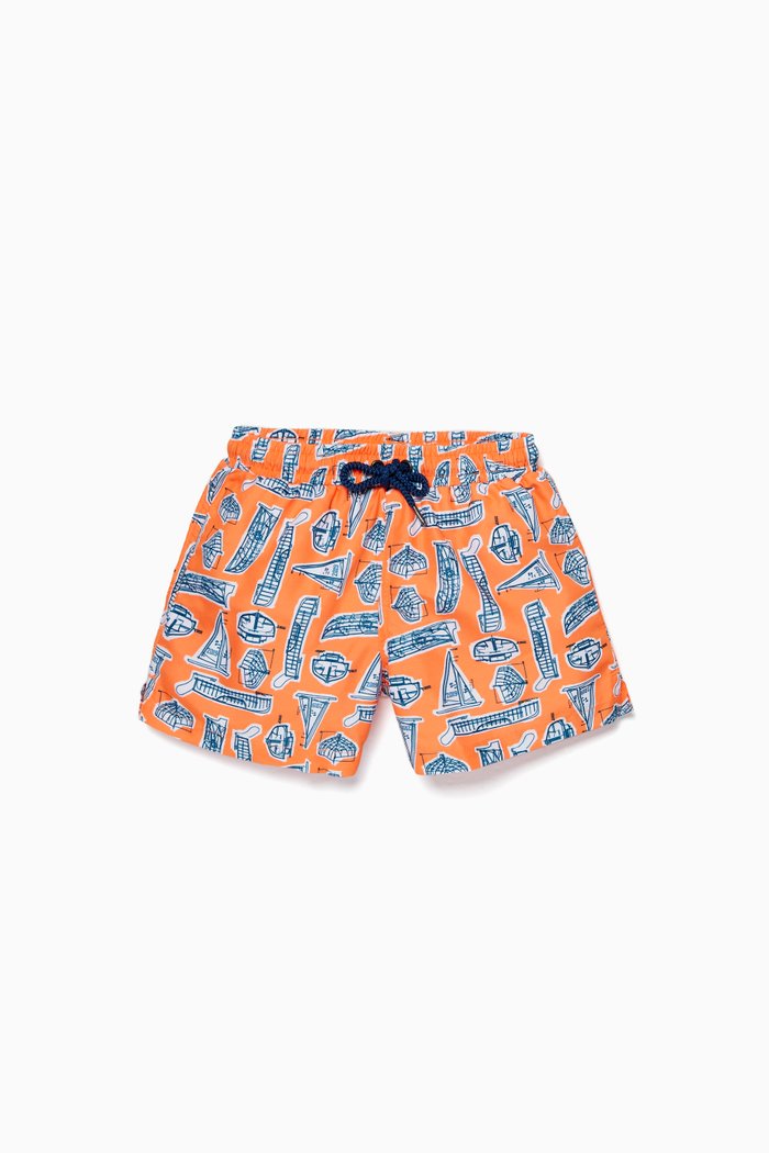 Orange Leonardo Boats Swim Shorts