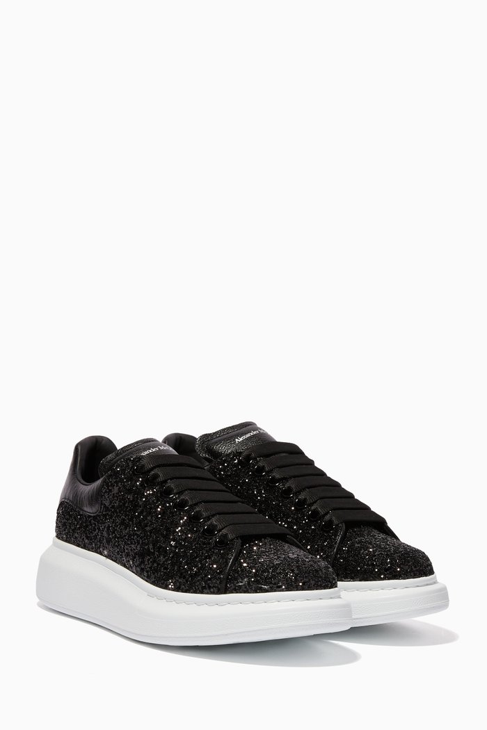 

Black Glitter Platform Sneakers