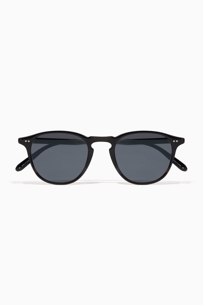 

Basalt Hampton 46 Acetate Round-Frame Sunglasses, Grey