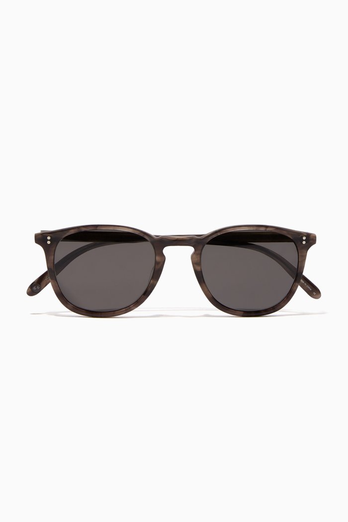 Grey G.I. Tortoise Laminate Kinney 49 Acetate Sunglasses, Brown