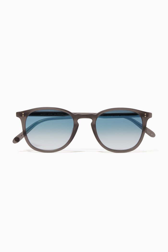 

Matte Grey Crystal Kinney 49 Acetate Sunglasses