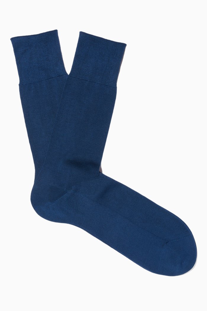 

Blue Fil D'Ecosse Cotton Socks