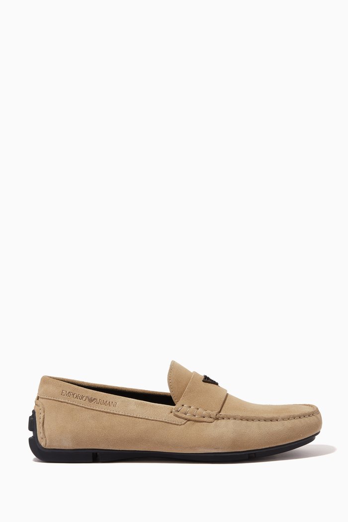 

EA Eagle Driver Shoes in Suede Leather, Brown