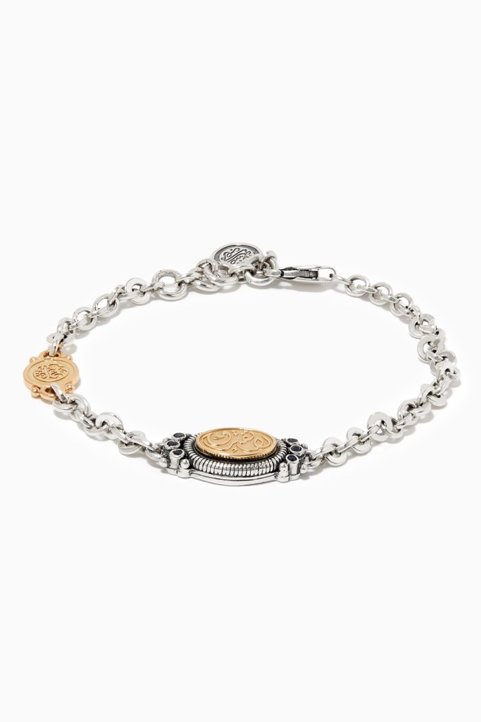 

"Never Apart" Sapphire Bracelet in 18kt Gold & Sterling Silver