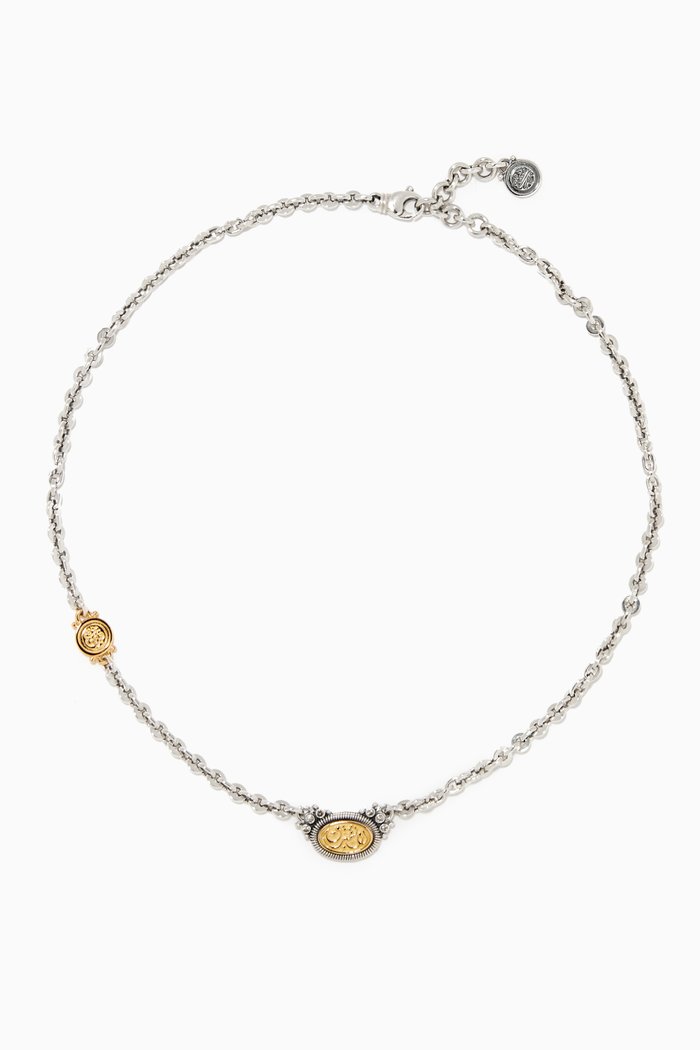 

Never Apart Silver & Gold Calligraphy Necklace