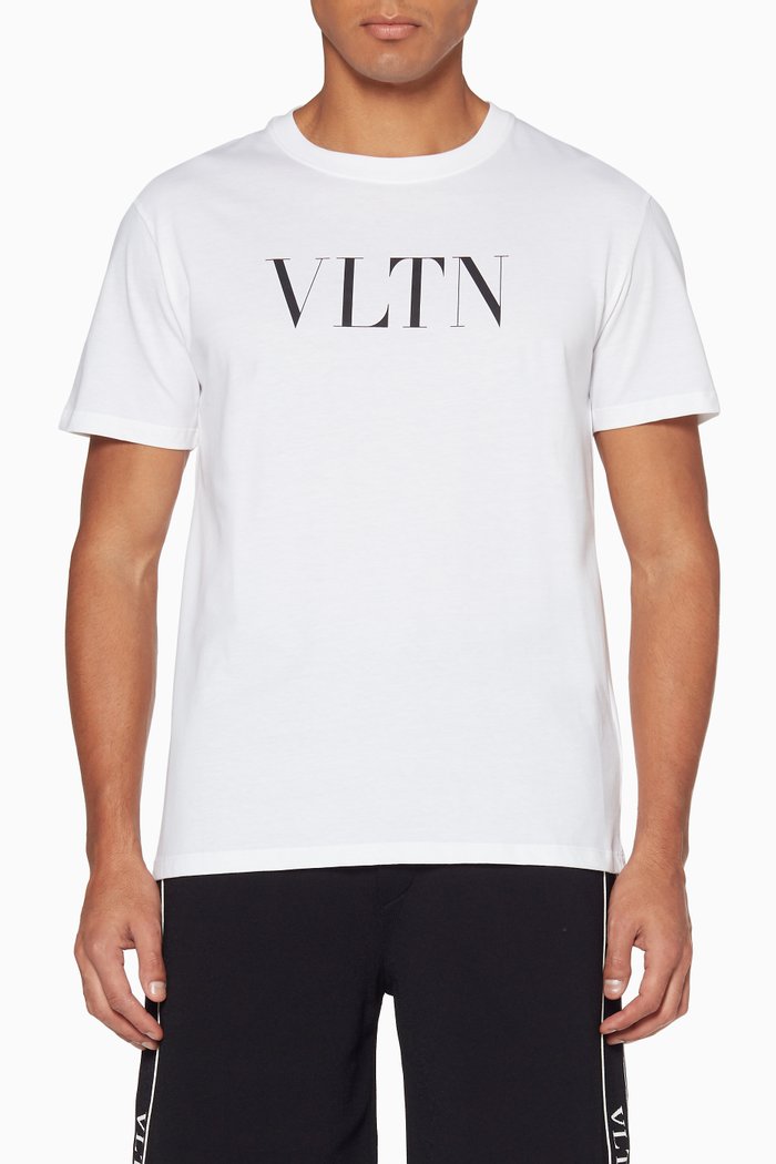 

White VLTN Print Logo T-Shirt