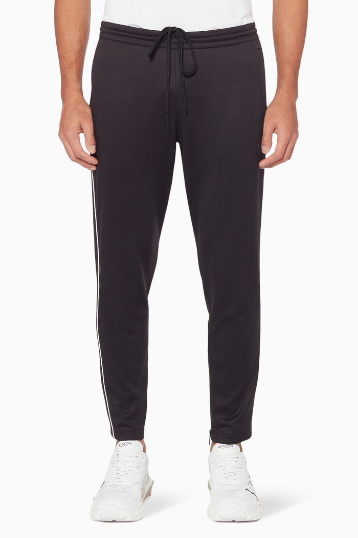 

Black Track Pants With Piping