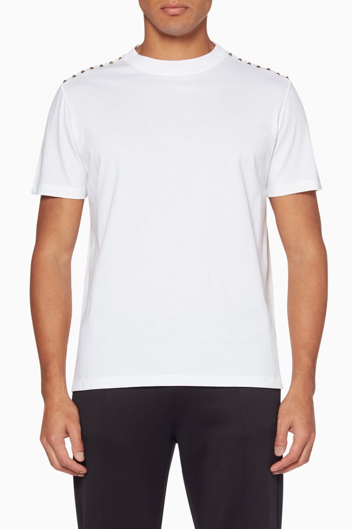 

White Untitled #9 Rockstud-Embellished T-Shirt