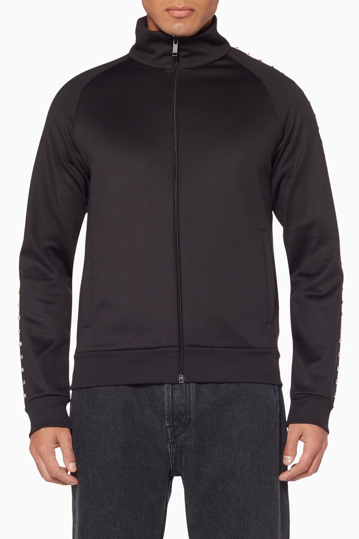 

Black Zip Funnel Neck Sweatshirt