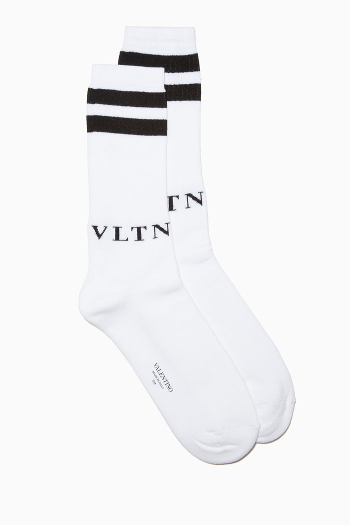 

Black VLTN Cotton Socks