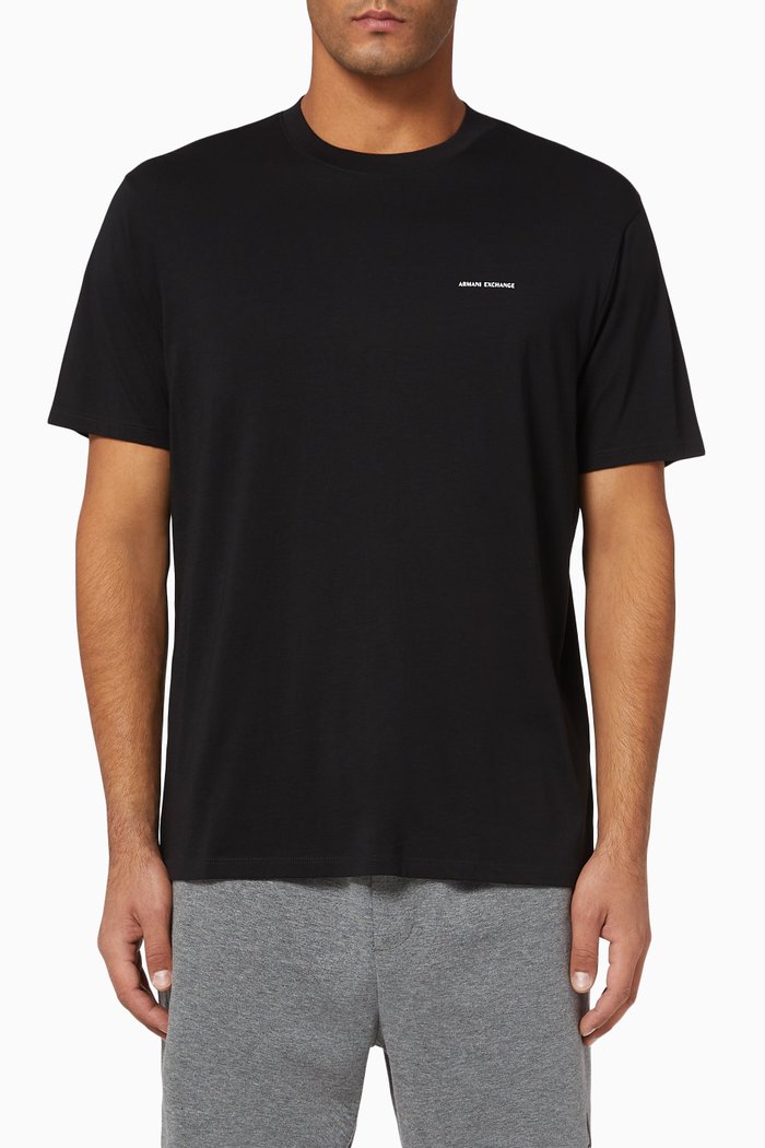 

Logo Pima Cotton T-Shirt, Black