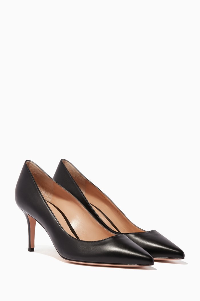 

Black Nappa Point-Toe Pumps