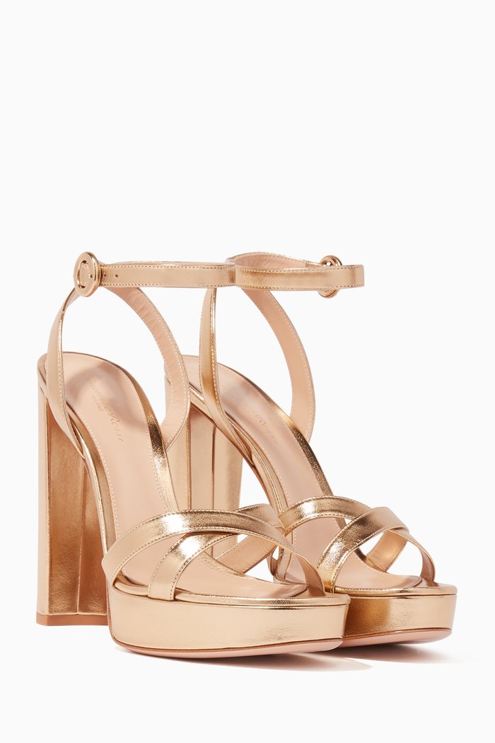 

Gold Nappa Poppy Platform Sandals