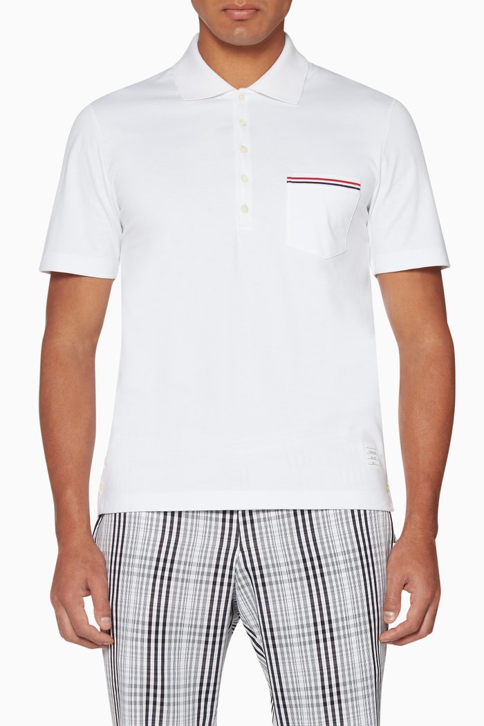 

White Cotton Piqué Polo T-Shirt