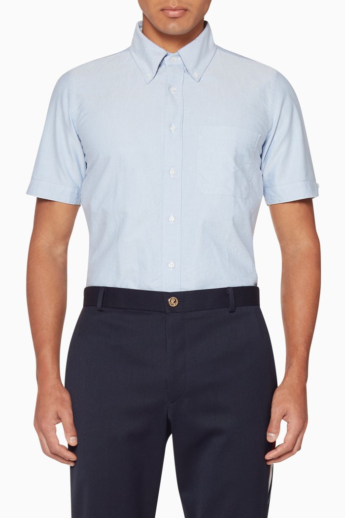 

Light-Blue Short-Sleeve Oxford Shirt