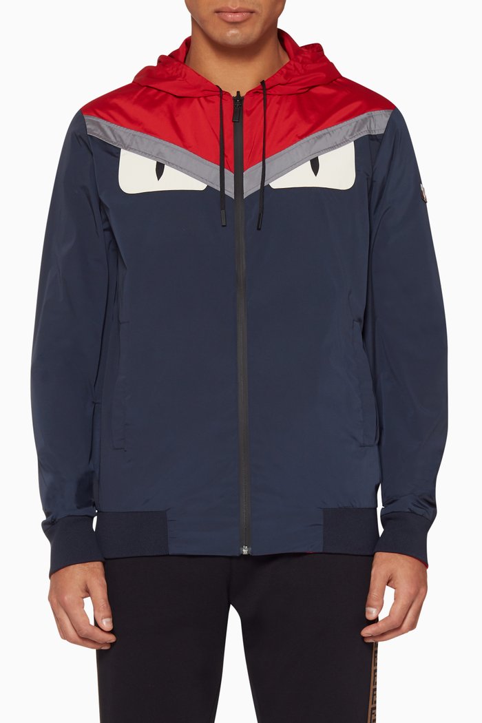 

Navy Bugs Reversible Hooded Jacket, Multicolour