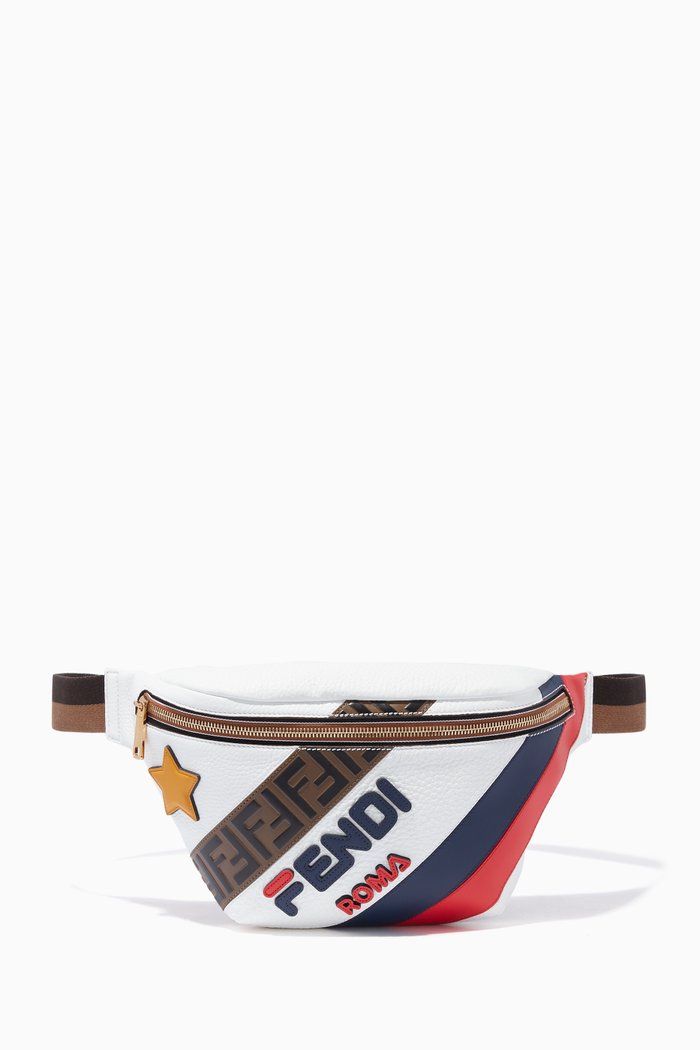 

Multi-Coloured Mania Logo-Appliqué Belt Bag, White