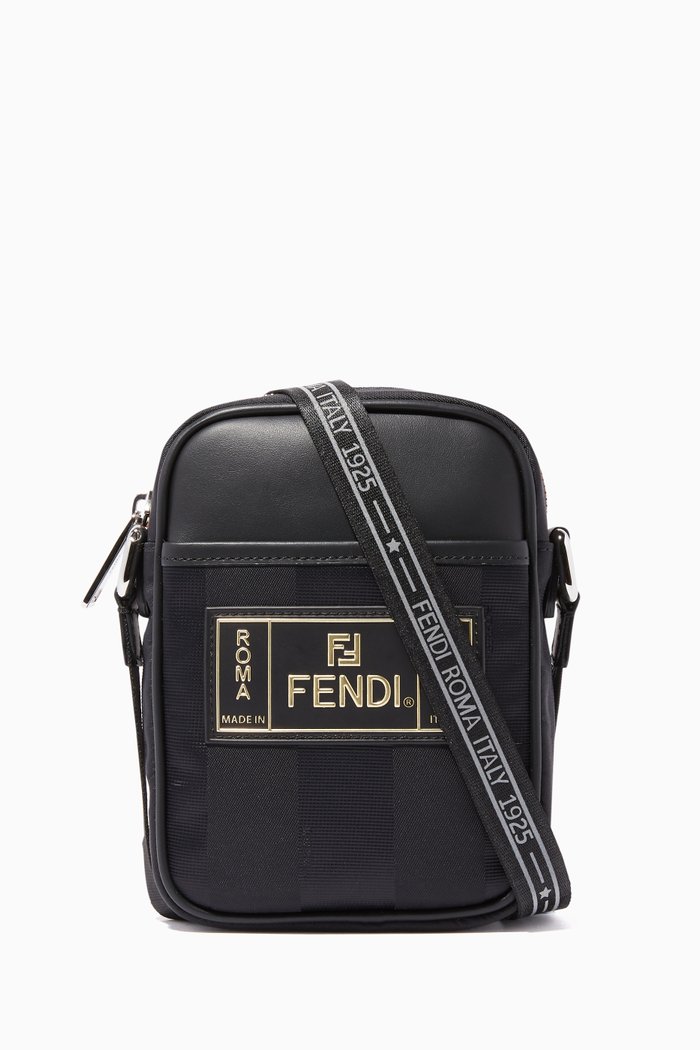 

Logo Patch Small Messenger Bag, Black