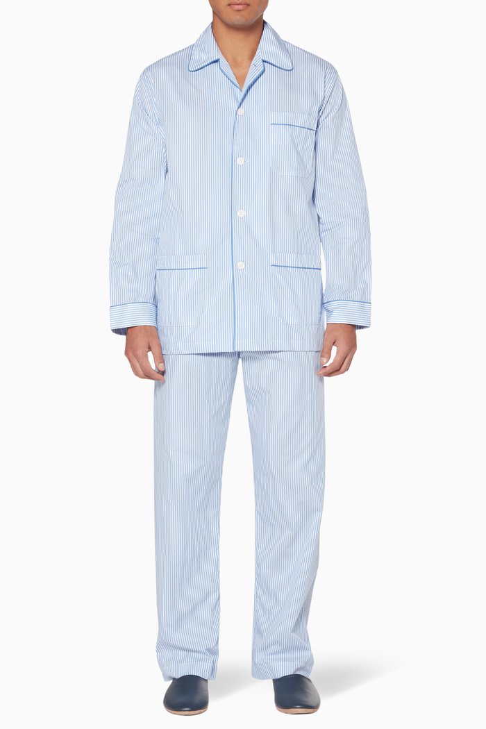 

Blue & White Striped James Pyjama Set