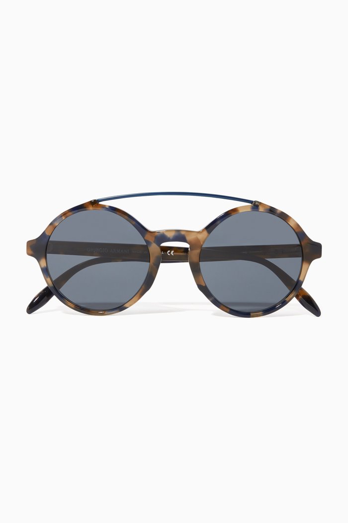 

Round Acetate Sunglasses, Blue