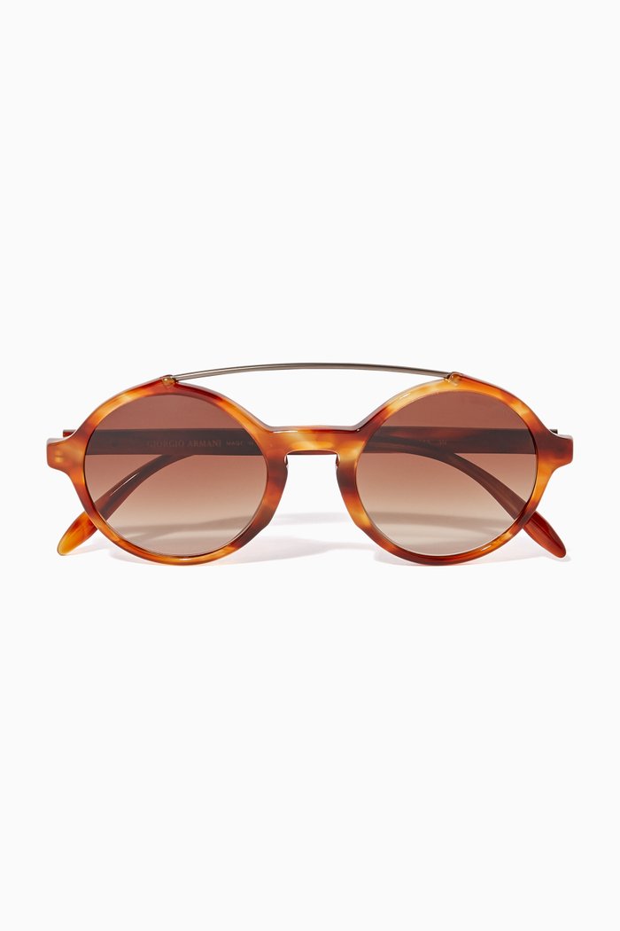 

Round Acetate Sunglasses, Red