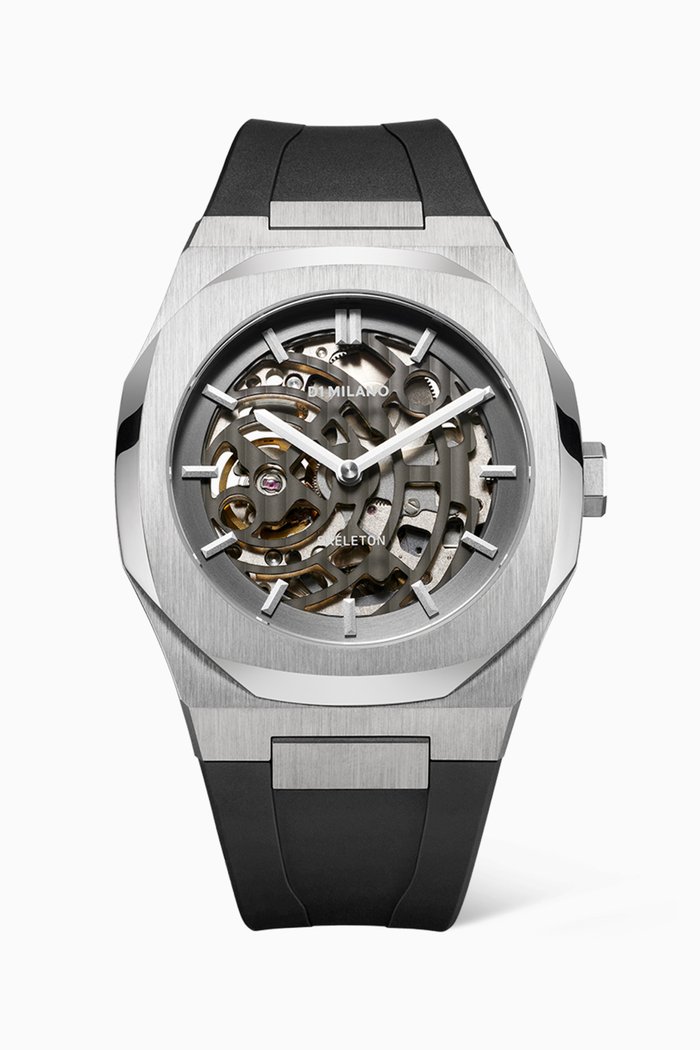 

Skeleton 41.5mm Automatic Watch, Silver