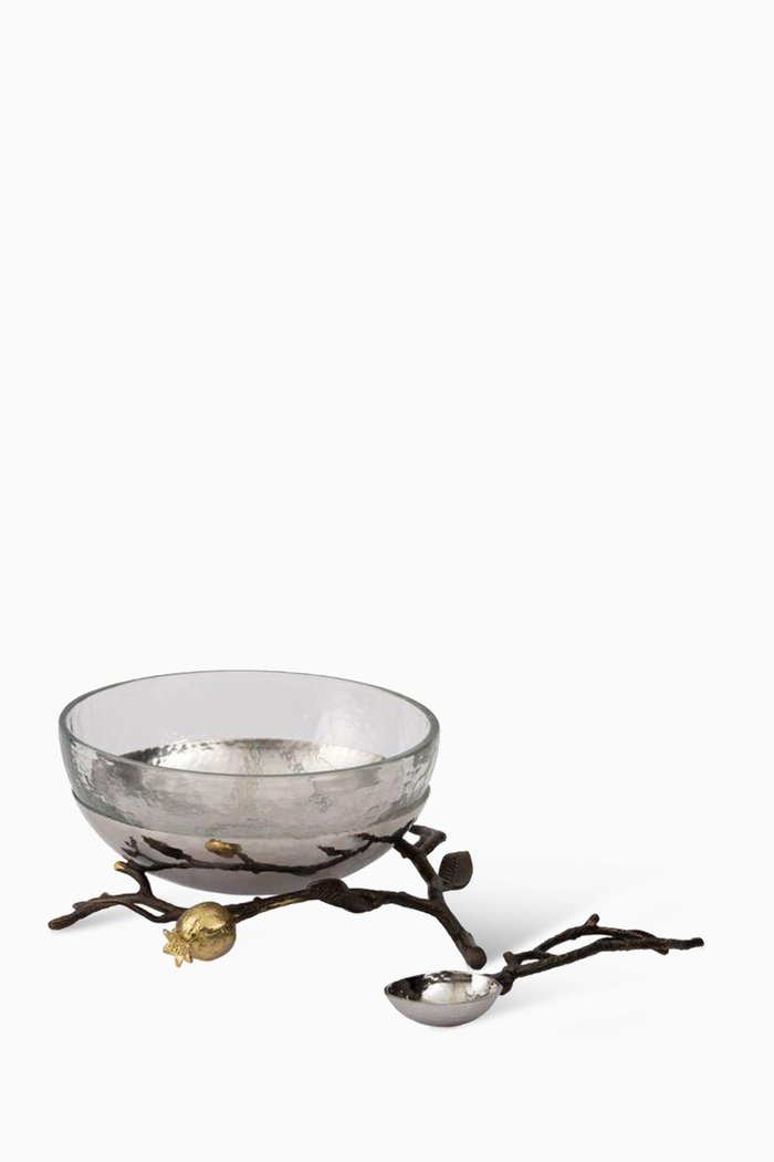 

Pomegranate Glass Bowl & Spoon, Multicolour
