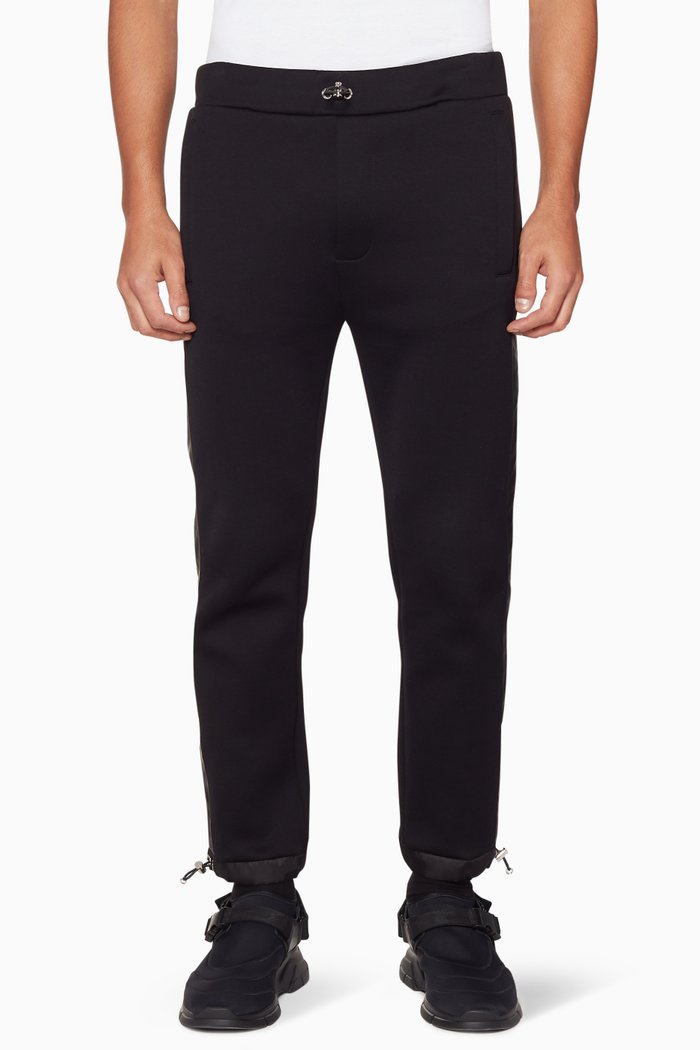 

Black Technical Cotton Track Pants