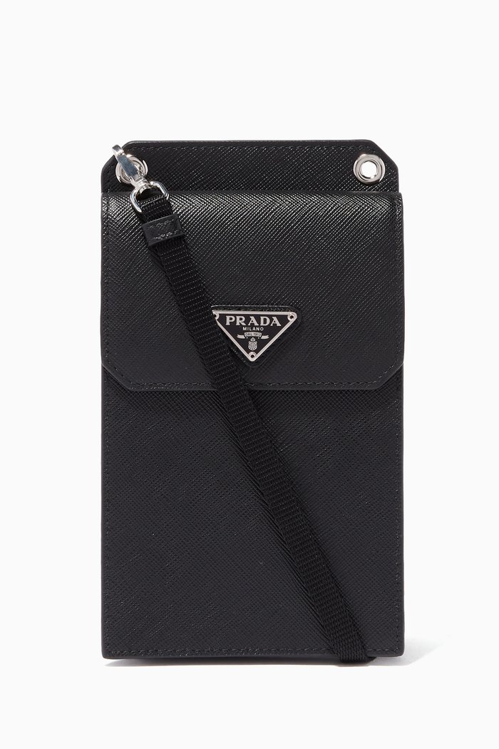 

Black Saffiano Leather Phone Case