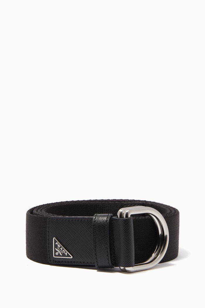 

Black Triangle Logo D-Ring Belt