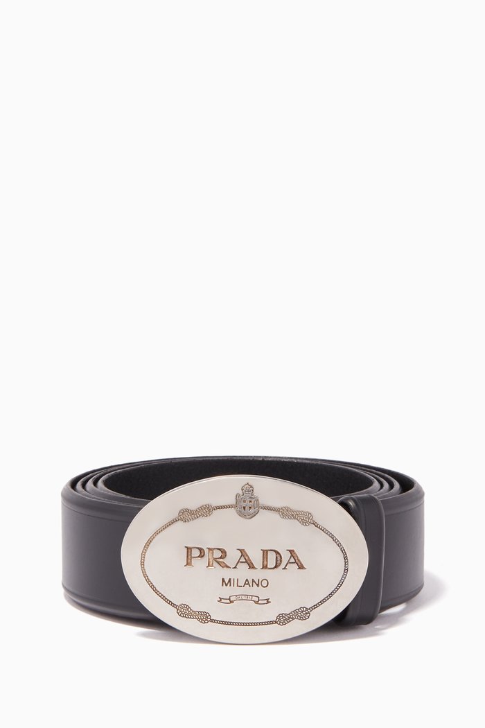 

Black Engraved Logo Buckle Belt