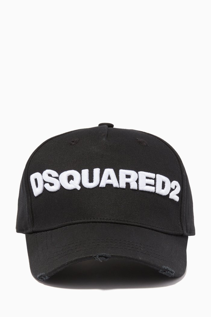 

Black Embroidered Logo Baseball Cap