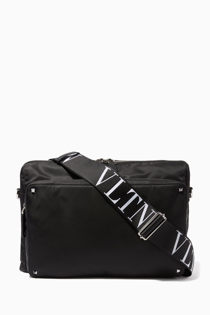 

Valentino Garavani Black Logo Messenger Bag