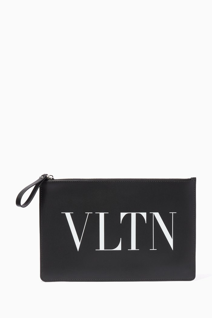 

Black Large VLTN Flat Pouch