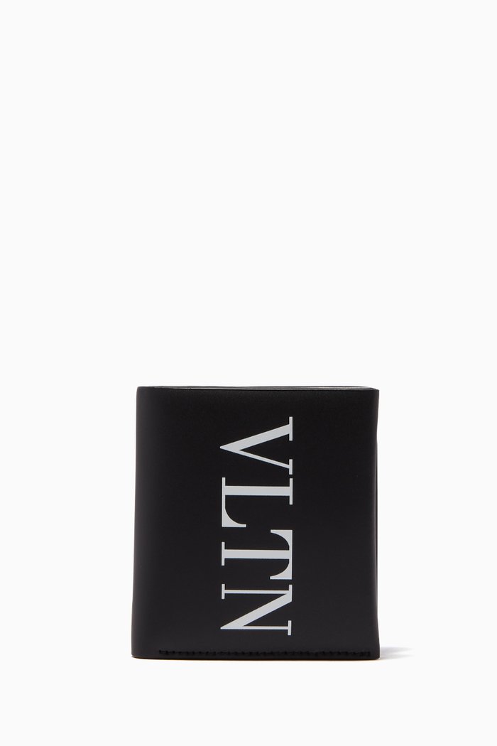 

Black VLTN Leather Wallet