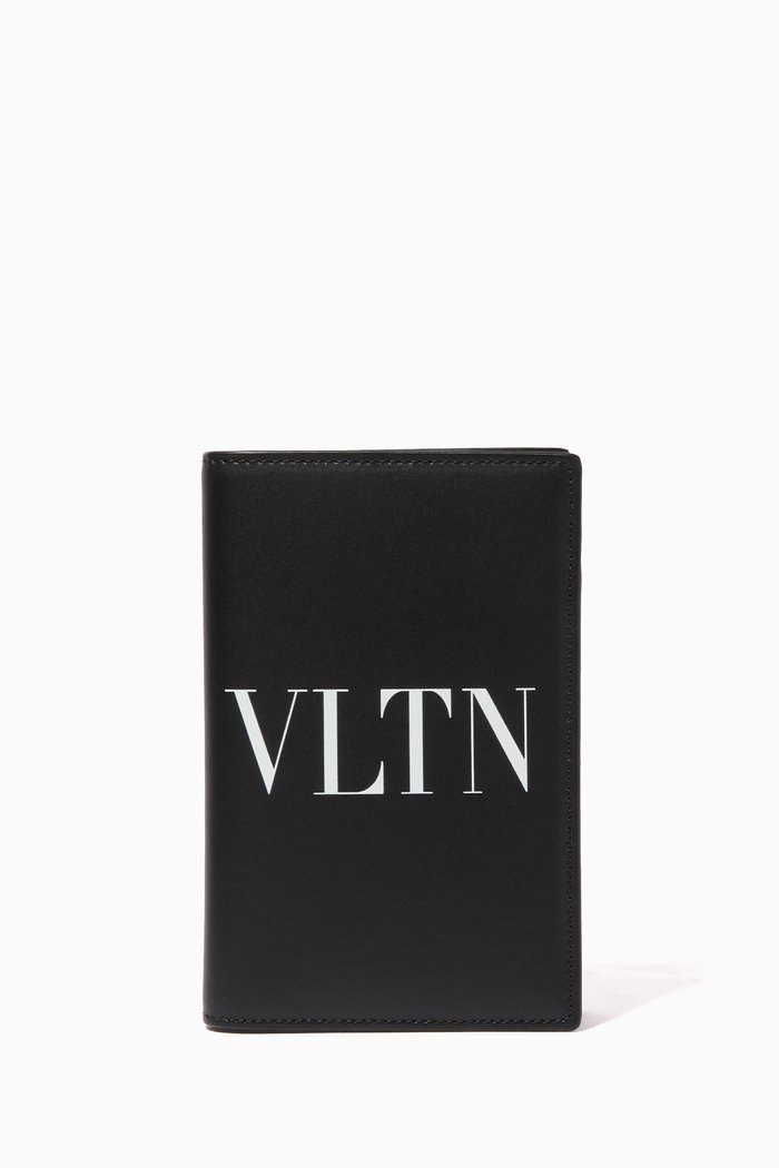 

Valentino Garavani VLTN Bi-Fold Passport Cover, Black