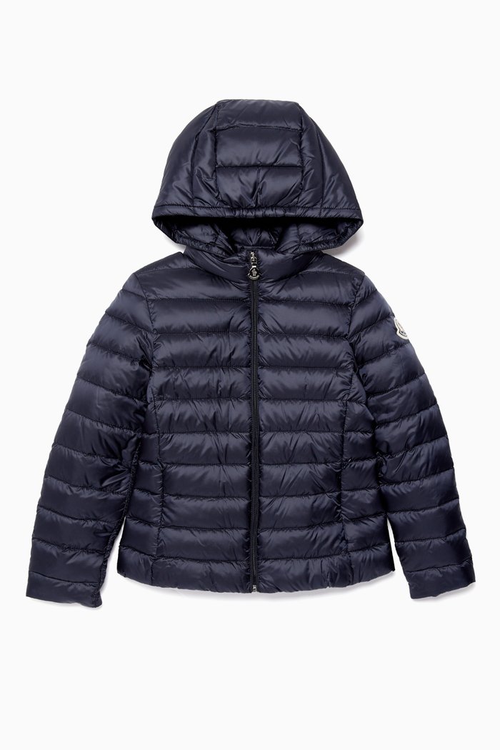 

Navy Iradia Feather Padding Coat, Blue
