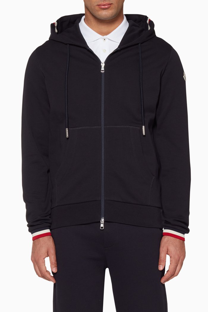 

Navy Stripe Detail Hoodie, Blue